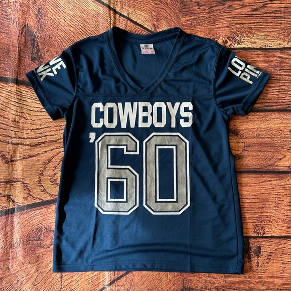 VICTORIA'S SECRET PINK Dallas Cowboys NFL Football Bling Jersey M Rare Exclusive - Picture 2 of 9